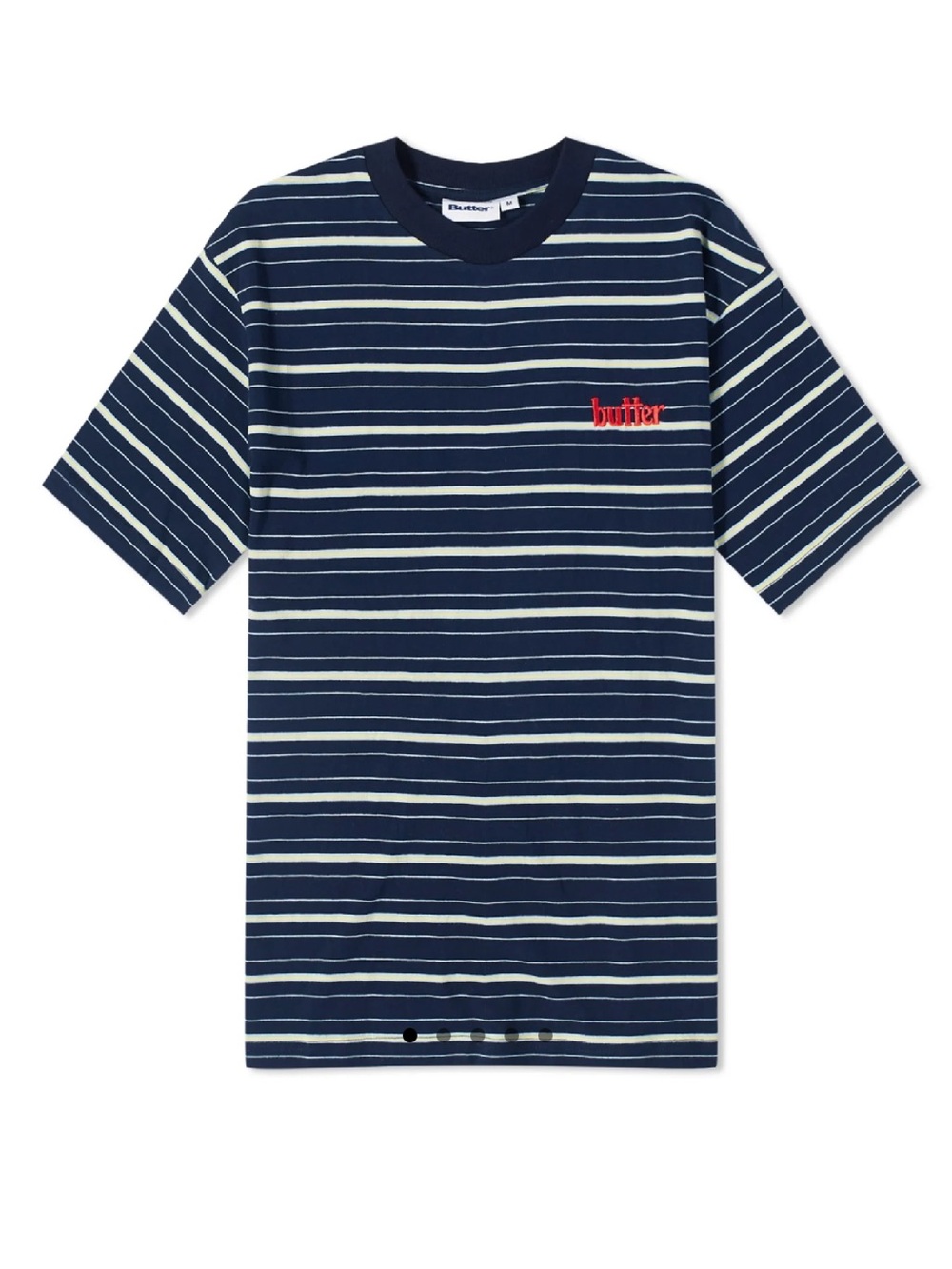 BUTTER GOODS MENS PARK STRIPE T-SHIRT SIZE M